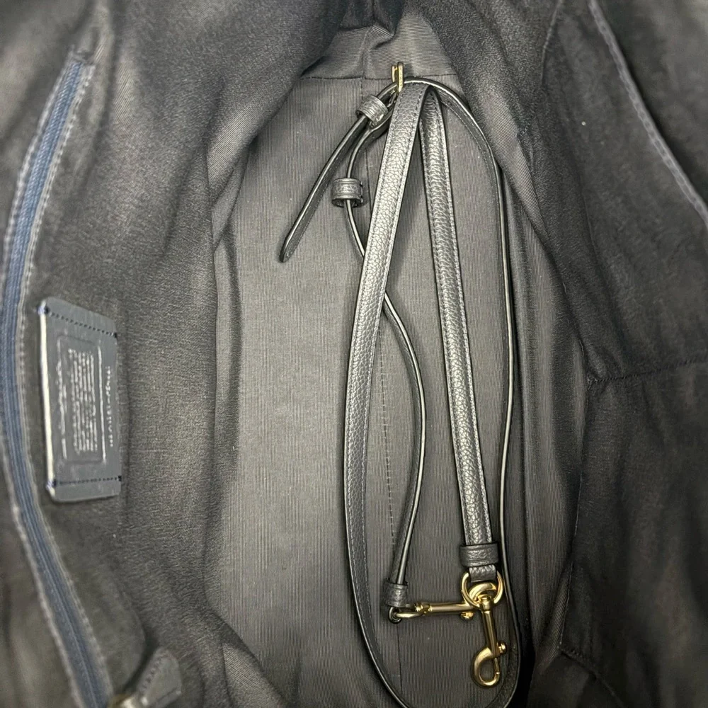 Coach Gray Pebbled Leather Taylor Tote Bag